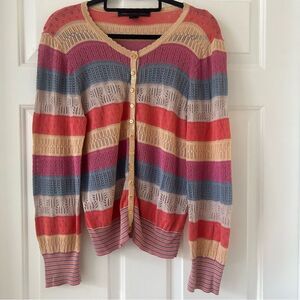 Marc Jacob’s Striped Button Down Sweater Cardigan
